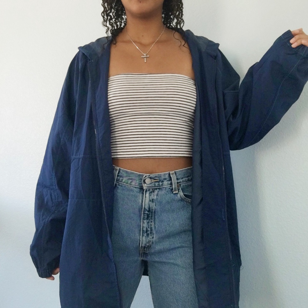 Hollister white and black tube top